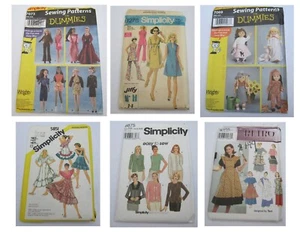 Vintage Simplicity Schnittmuster Konvolut 7073 Puppe 8278 7069 5851 8875 8720 RETRO - Bild 1 von 19