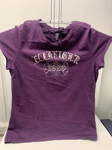 Dark Purple Tommy Hilfiger 1985 Short Sleeve T Shirt Size XL - Picture 1 of 7