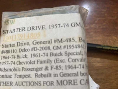 Chevrolet Buick Corvair Oldsmobile Pontiac Starter Drive 1957-1974 AMC nuevo en caja  Foto 1 de 2