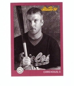 1991 Leaf Studio Baseball Card #4 Chris Hoiles Orioles