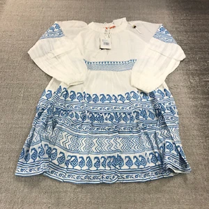 Oliphant Dress Women Small Ballon Sleeve Short Dress White Tassel 1116V - Picture 1 of 12
