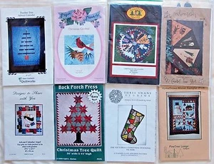 * CHRISTMAS QUILT PATTERNS Tree Skirt Stocking Advent Calendar UNCUT YOU CHOOSE - Picture 1 of 17