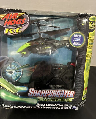 Air Hogs RC Sharpe Shooter Tracer Fire Lauching Helicopter Remote Control Rare - Image 1 of 4