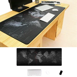 Alfombrilla de ratón de escritorio antideslizante patrón de mapa del mundo alfombrilla de ratón para juegos alfombrilla de teclado grande - Imagen 1 de 18