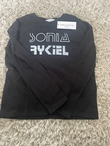 SONIA RYKIEL Girls Size 14 Black SONIA Long Sleeve T Shirt - Picture 1 of 7