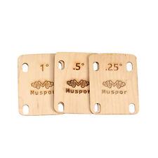 Muspor MX0360D 3pcs Guitar Neck Shims 0.25 0.5 1 Degree Wooden Shims Set R7R5 for sale