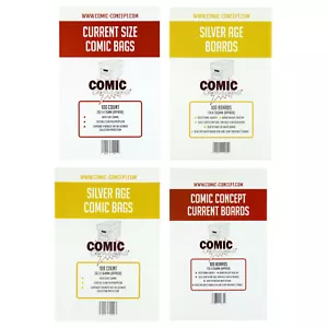 Comic Concept Comic Bags / Bags and Boards -- CURRENT and SILVER -- Great Value! - Imagen 1 de 17