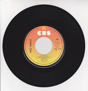 Theo Vaness Vinyl 45 RPM 7 " Back To Music-I Who Have Nothing Jukeboxes CBS 6098 - Picture 1 of 1