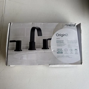 Grifo de lavabo de baño Origin 21 Veda negro mate amplio #3782736 devolución en tienda - Imagen 1 de 11
