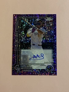 Adael Amador 2025 Topps Cromo Viola Macchia Rifrattore RC Autografo /299 - Foto 1 di 3