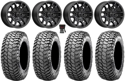MSA Fang 14" Wheels Black 32" Liberty Tires Kawasaki Teryx Mule Foto 1 de 4