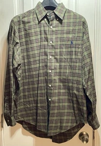 Polo Ralph Lauren Mens Classic Fit Shirt Sz Medium Plaid Button Down Long Sleeve - Picture 1 of 15