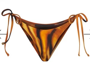 ROBERTO CAVALLI X SKIMS DIPPED TIE BIKINI BOTTOM | TIGER FACE PRINT- Medium - Picture 1 of 1
