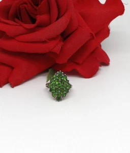 Sterling Silver Chuck Clemency Chrome Diopside Ring Size 6 4.26g CAT RESCUE - Picture 1 of 2
