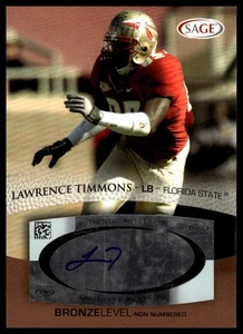 2007 SAGE #A55 Lawrence Timmons Autographs Bronze - Picture 1 of 2