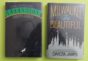 DAKOTA JAMES – FIRST 2 NOVELS – 1984-1986 – 1st EDITIONS – ENVIRONMENTAL FICTION - Picture 1 of 4