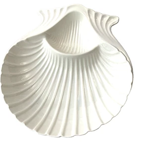 Nautical Shell Shape Chip And Dip Bowl Regent Gallery Portugal Hand Made 13 x13" - Picture 1 of 9