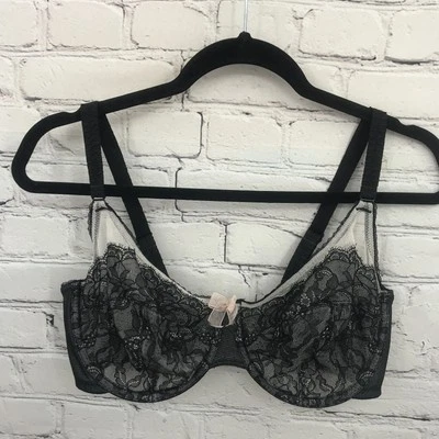 Wacoal Bra Womens 38DD Balconette Retro Chic Full Figure Underwire 851186 Black - Image 1 of 4