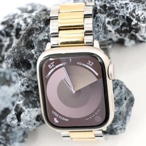 APPLE WATCH SERIES 8 41MM A2772 BON ÉTAT ALUMINIUM BRACELET DEUX TONS GPS + LTE - Photo 1 sur 12