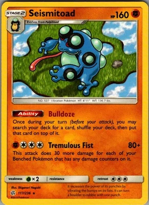 Seismitoad Rare SM - Cosmic Eclipse 117/236 NM - Image 1 of 2