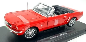 Welly 1/18 Scale Diecast 12519W - 1964-1/2 Ford Mustang Convertible - Red - Picture 1 of 5