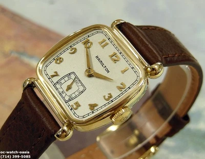 1946 年复古汉密尔顿马丁,令人惊叹的银色表盘,服务,1 年保修 — 第 1/4 张图片