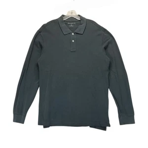 Eddie Bauer Polo Shirt Mens LT Gray Long Sleeve Pullover Casual Outdoors Cotton - Picture 1 of 13