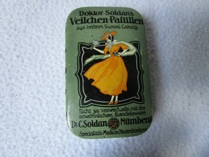Lata de chapa Art Deco Doctor Soldan ́s violeta regaliz pastillas de colección ¡Raro! - Imagen 1 de 11