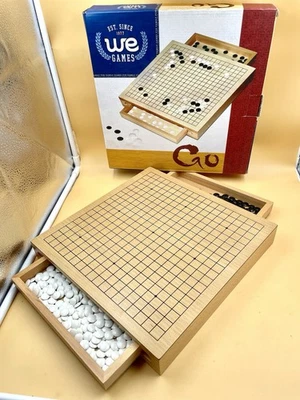 Juego de mesa Go con mesa de juego de madera de 12" con cajones de almacenamiento WE Games Foto 1 de 4