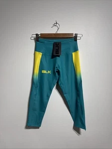 BLK Ladies Size 6 AA Athletes 2019 Mid Tights - BNWT - Team Australia Green Gold - Picture 1 of 8