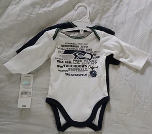 Nuevo Seattle Seahawks Niños Recién Nacido Gerber Juego de 2 Piezas Mono (0 - 3 Meses) - Imagen 1 de 7