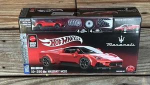 Hot Wheels Mattel Brick Shop Red Maserati MC20 New 1/18 (250 Pieces) & 1/64 - Picture 1 of 2