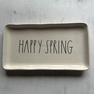 RAE DUNN Serviertablett Happy Spring 9"x5" Bauernhaus Schmuck Schmuck Schlüssel - Bild 1 von 6