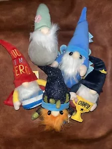 Hug Feel the Love Gnomies 10" Set of 4 Plush Toys With Tags + 1 Easter Gnome - Picture 1 of 8