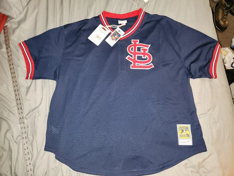 OZZIE SMITH #1 CARDINALS Mitchell & Ness Batting Practice Jersey sz 4XL/60 NWT Cover