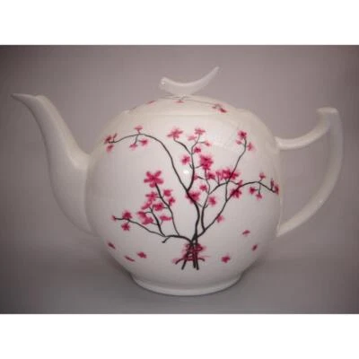 Teetrinker SET CHERRY BLOSSOM, Teekanne, Stövchen und Tasse weiß rosa TeaLogic - Bild 1 von 3