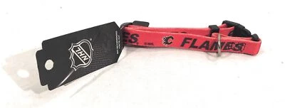Collar de nailon para perro mascota Calgary Flames NHL (X-Pequeño ajustable 8,5-11,75 pulgadas) Foto 1 de 2