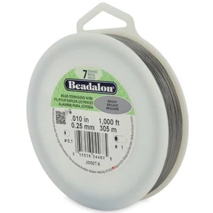 Beadalon 7 Strand BRIGHT .010" Bead, Gem Stone Stringing Flex Wire - 1000ft - Picture 1 of 1