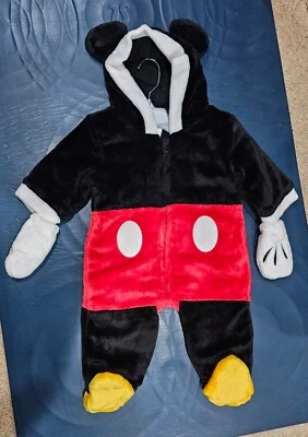 MICKEY MOUSE Disney Baby Infants Romper Costume Halloween - Size 9-12 Months - Image 1 of 4