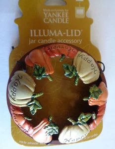 Yankee Candle Illuma Lid Topper Happy Harvest Autumn Fall Pumpkins Free Shipping - Picture 1 of 2