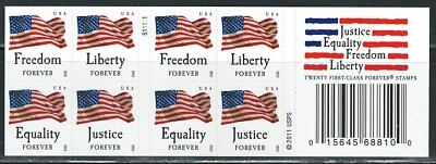 Mint US Flags Booklet Pane of 20 Forever Stamps Scott# 4648b (MNH) - Image 1 of 2