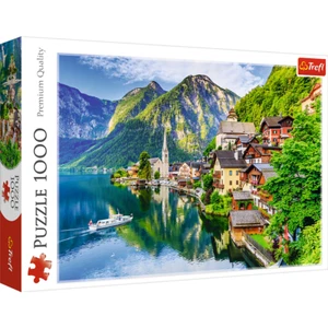 Rompecabezas 1000 Piezas Lago Hallstatt Austria Paisaje Montaña Pueblo Escena - Imagen 1 de 5