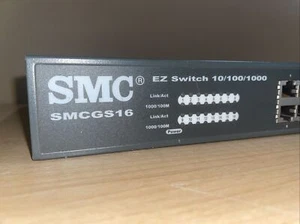SMCGS16 SMCNetworks 16-Ports RJ-45 10/100/1000Base-T Unmanaged Gigabit EZ Switch - Picture 1 of 4