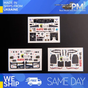 Kelik K48112 1/48 MH-60L Black Hawk - interior 3D decals for ICM kit - Picture 1 of 9
