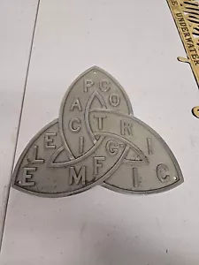 Pacific Electric Mfg Co 10" Brass Sign Plaque Emblem Railcar Heavy! - Picture 1 of 4