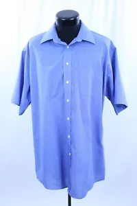 Stafford Performance Super Shirt Tasca con bottoni Blu a righe Atletica 17,5 - Foto 1 di 10