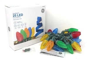 GE LED C6/C7/C9 Lights Holiday/Christmas/Party-Available in Many Styles & Colors - Picture 1 of 5