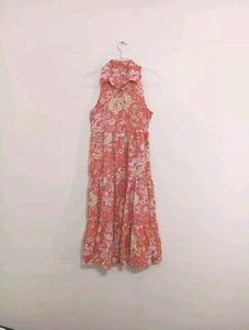 B.O.C Collection Womens Pink Floral Sleeveless Button Midi Dress Size Small NEW - Picture 1 of 11