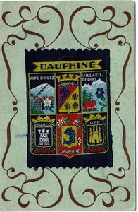 Parche tela Grenoble Dauphine escudo logo en postal - Imagen 1 de 1