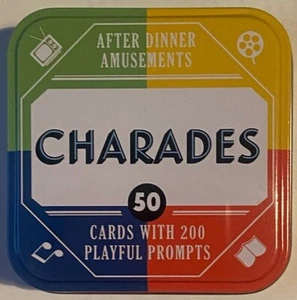 After Dinner Amusements ~ "Charades" ~ 50 Cards With 200 Playful Prompts ~ Game - Picture 1 of 6